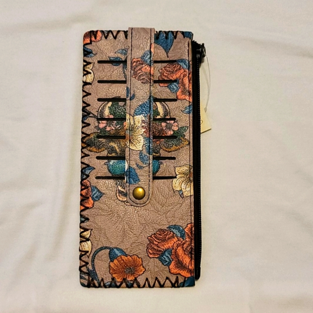 Boho vegan leather wallet